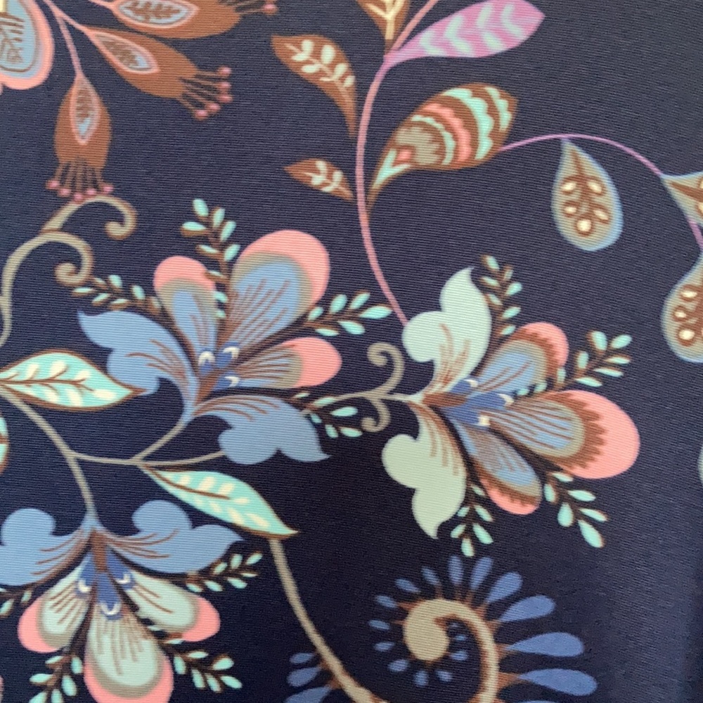 Harlow & Rose dress floral print pullover soft with stretch casual boho M - Picture 10 of 17